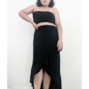 Maxi Ruffled Flamenco Skirt| Size M